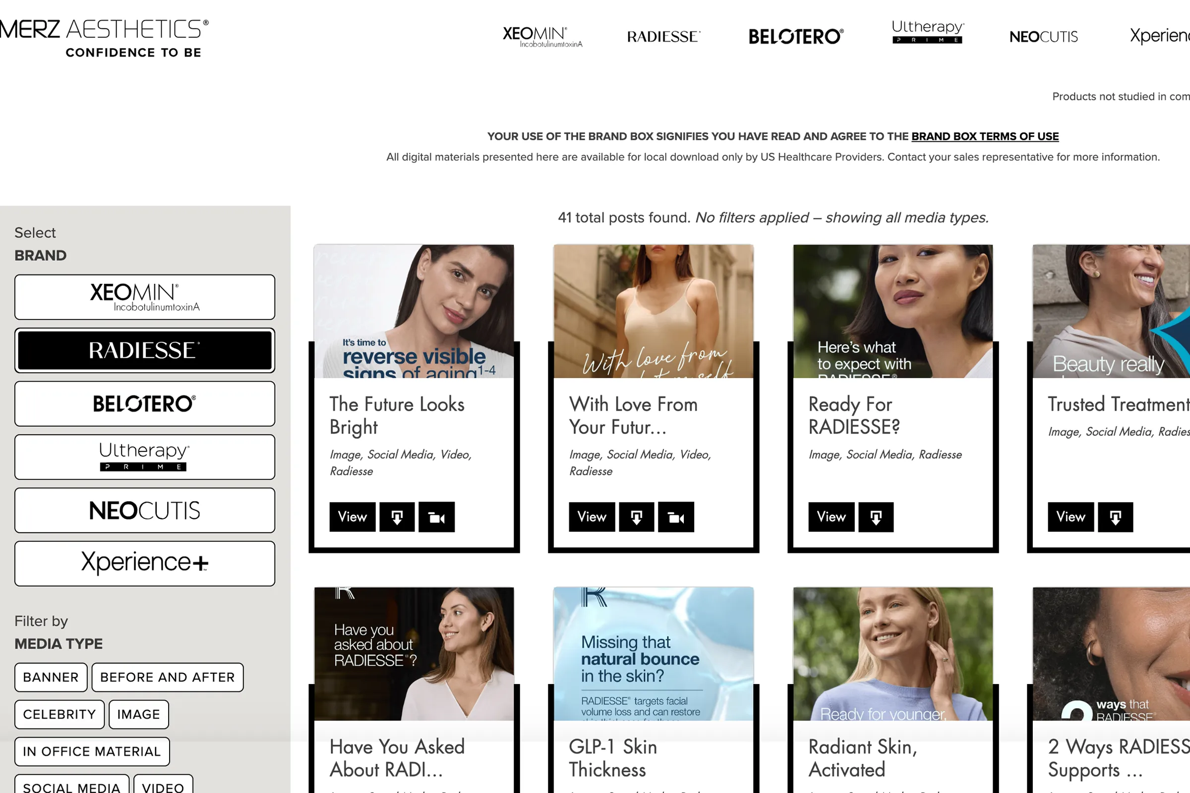 Brand asset library screenshot