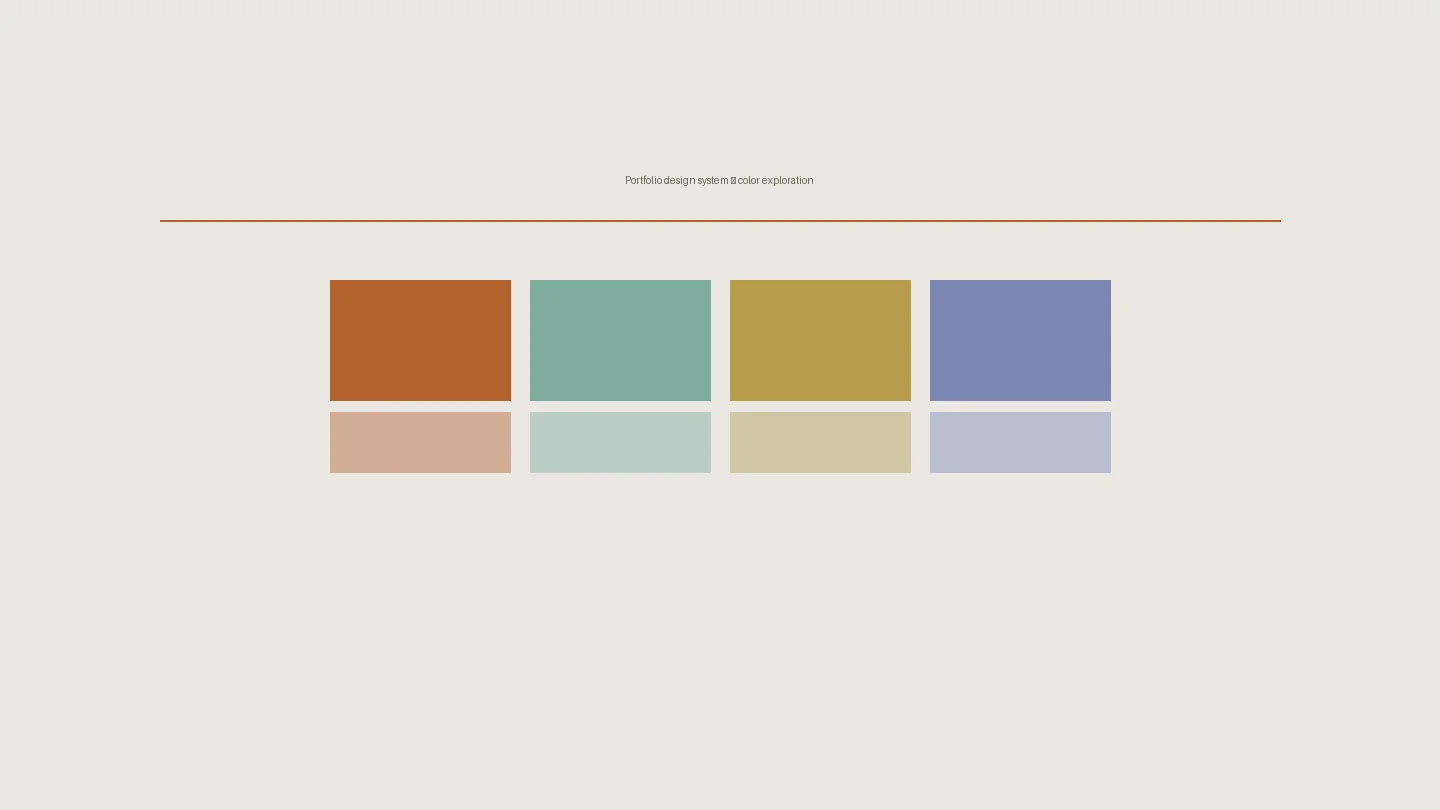 Color palette exploration from the design surface session